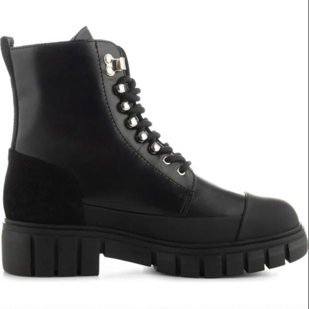 Anthropologie Shoe the Bear Rebel Long Lace Leather & Suede Lace Up Boots